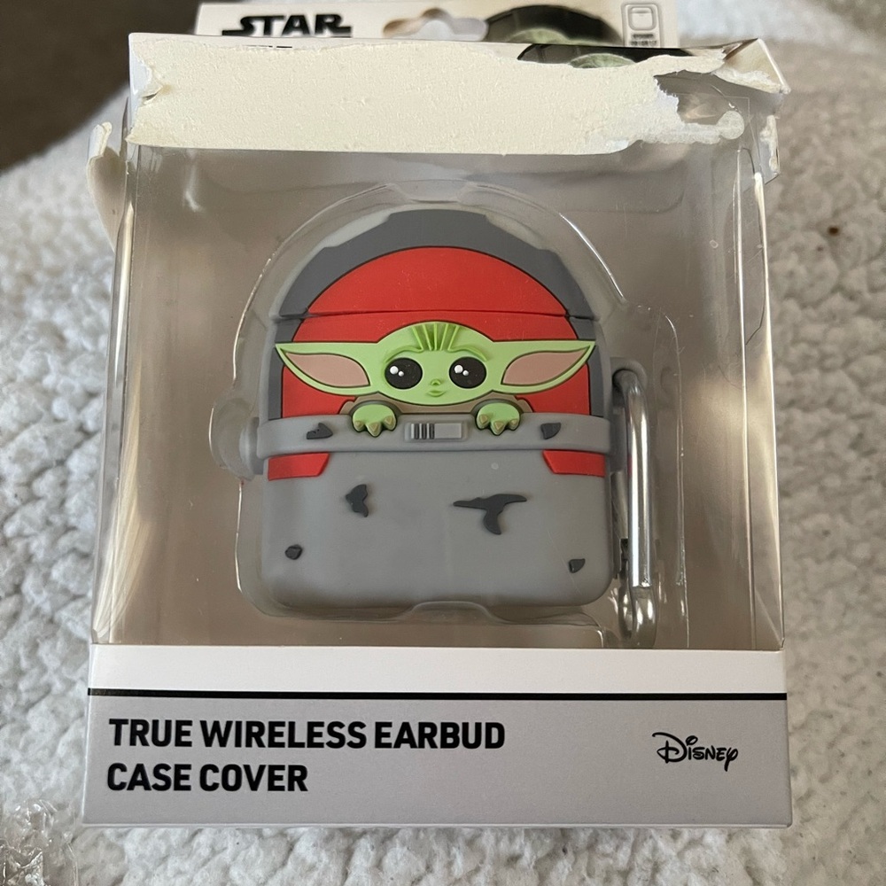 Disney Gray Baby Yoda Earbud Cover